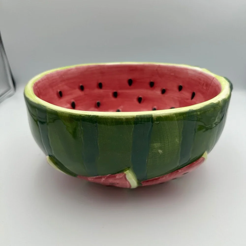 Watermelon Bowl & Napkin Holder Set Fruit‎ Kitchen Decor Summer Fun